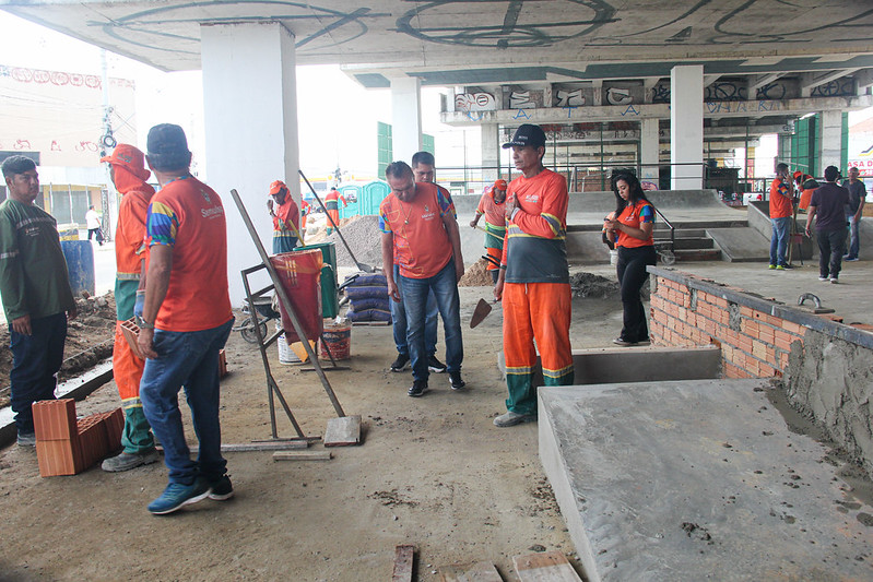 Prefeitura constrói nova pista de skate em Manaus, embaixo do viaduto do Manoa, na zona Norte