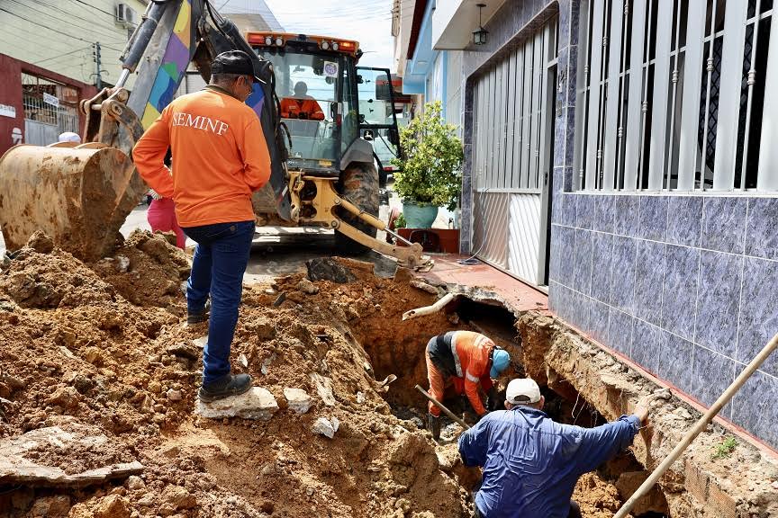 Prefeitura de Manaus atende solicitação dos moradores e recupera rede de drenagem profunda no Alvorada