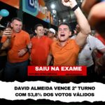 Saiu na Exame: David Almeida vence 2º turno com 53,8% dos votos válidos