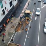 Prefeitura de Manaus atua de forma emergencial para fechar cratera na avenida Constantino Nery