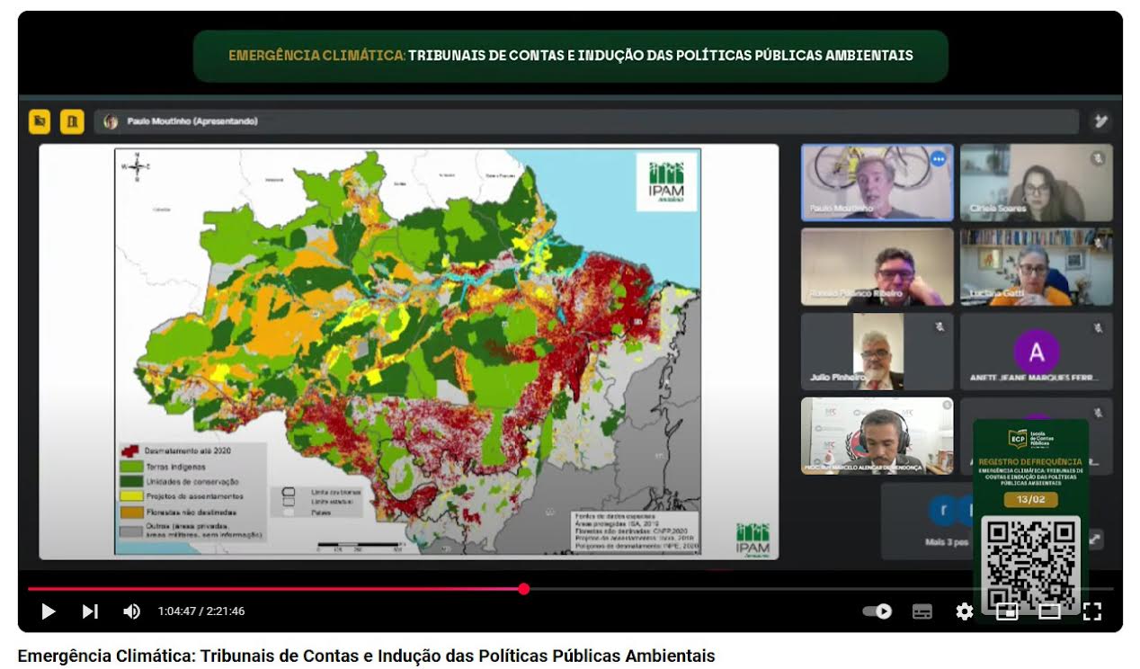 1º dia de Webinar sobre Emergência Climática destaca o papel dos Tribunais de Contas no enfrentamento das mudanças climáticas