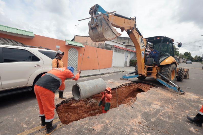 Prefeitura de Manaus recupera rede de drenagem na zona Centro-Sul da capital