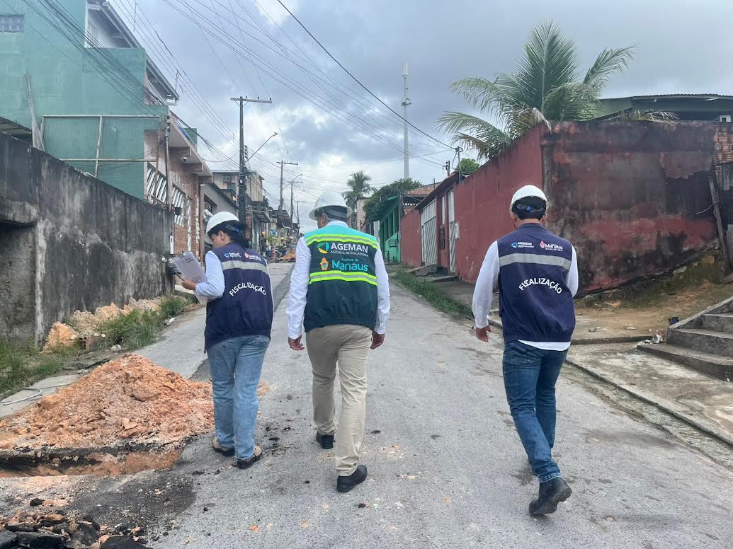 Ageman intensifica fiscalização em obras de esgotamento para garantir qualidade e segurança à população