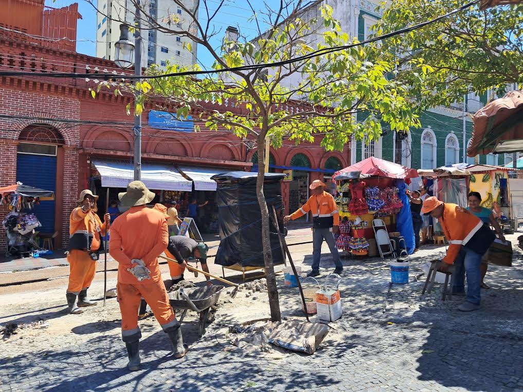 Prefeitura de Manaus intensifica obras de infraestrutura no Centro da cidade