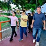 Prefeito David Almeida acompanha testes finais e confirma entrega de praça molhada na lagoa da Compensa nesta quarta-feira, 18