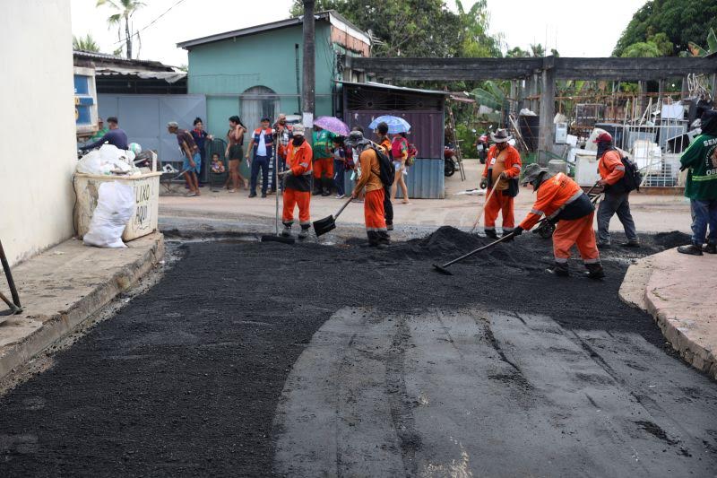 Prefeitura intensifica obras no bairro Tarumã com frentes simultâneas do ‘Plano de Verão’