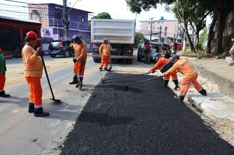 Prefeitura de Manaus avança com recuperação viária no bairro Nossa Senhora das Graças