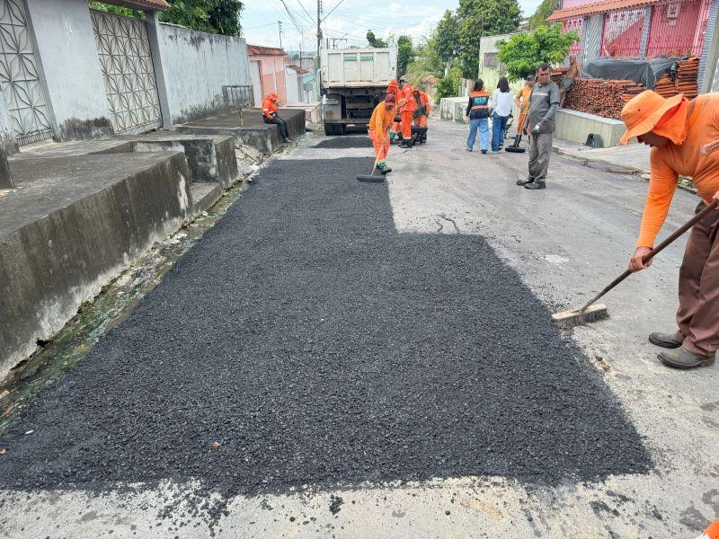 Bairro Parque 10 recebe frente de obra e entra no mapa de melhorias viárias da Prefeitura de Manaus