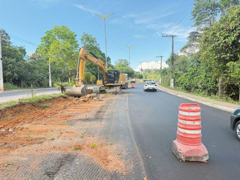 Prefeitura de Manaus avança com obras de alargamento da avenida do Turismo, na zona Oeste
