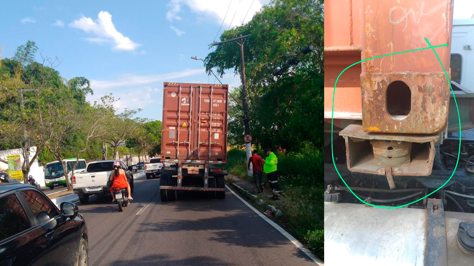 Prefeitura apreende caminhão sem condições de tráfego na Ephigênio Salles