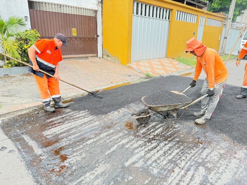 Prefeitura de Manaus avança com asfaltamento no bairro São José e melhora mobilidade urbana na região