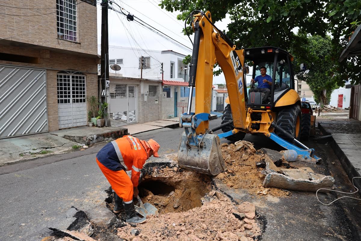 Prefeitura de Manaus reforça segurança viária com recuperação de galeria subterrânea no Adrianópolis