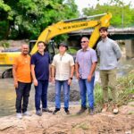 Prefeito David Almeida acompanha obras de macrodrenagem e limpeza no igarapé do Mindu para prevenir alagamentos em Manaus