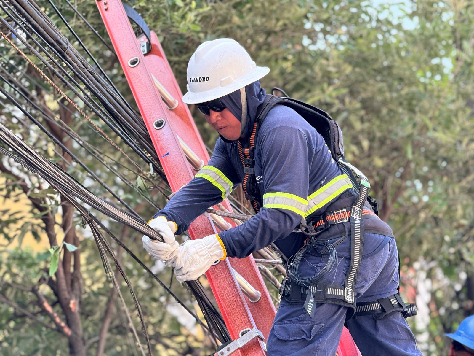 Prefeitura de Manaus chega à marca de 7,5 toneladas de cabos removidos de postes no centro histórico