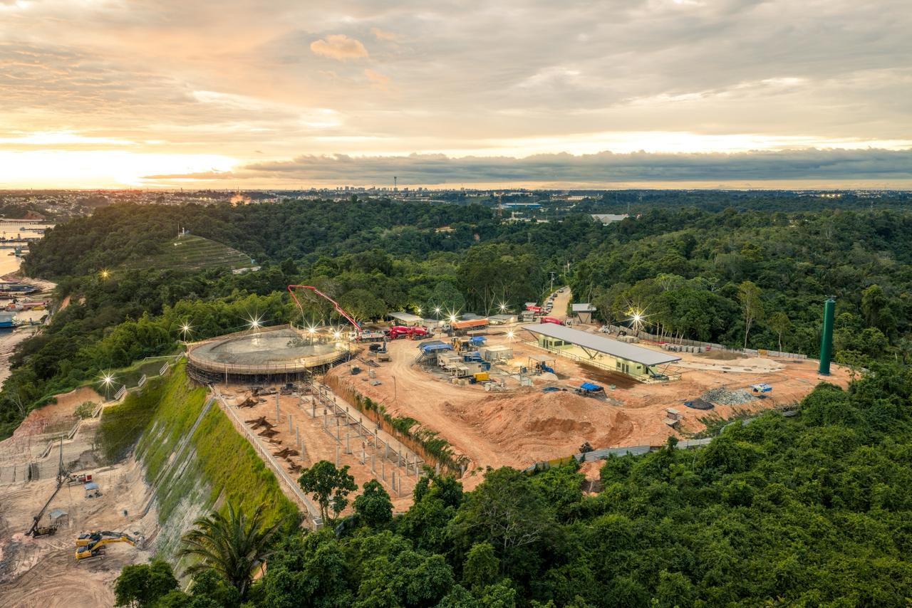 Parque Encontro das Águas ganha forma com novas frentes estruturais em obra da prefeitura