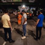 Prefeito Renato Junior vistoria obra na madrugada de domingo e apresenta tecnologia ágil e durável da operação ‘Tapa-Buracos’