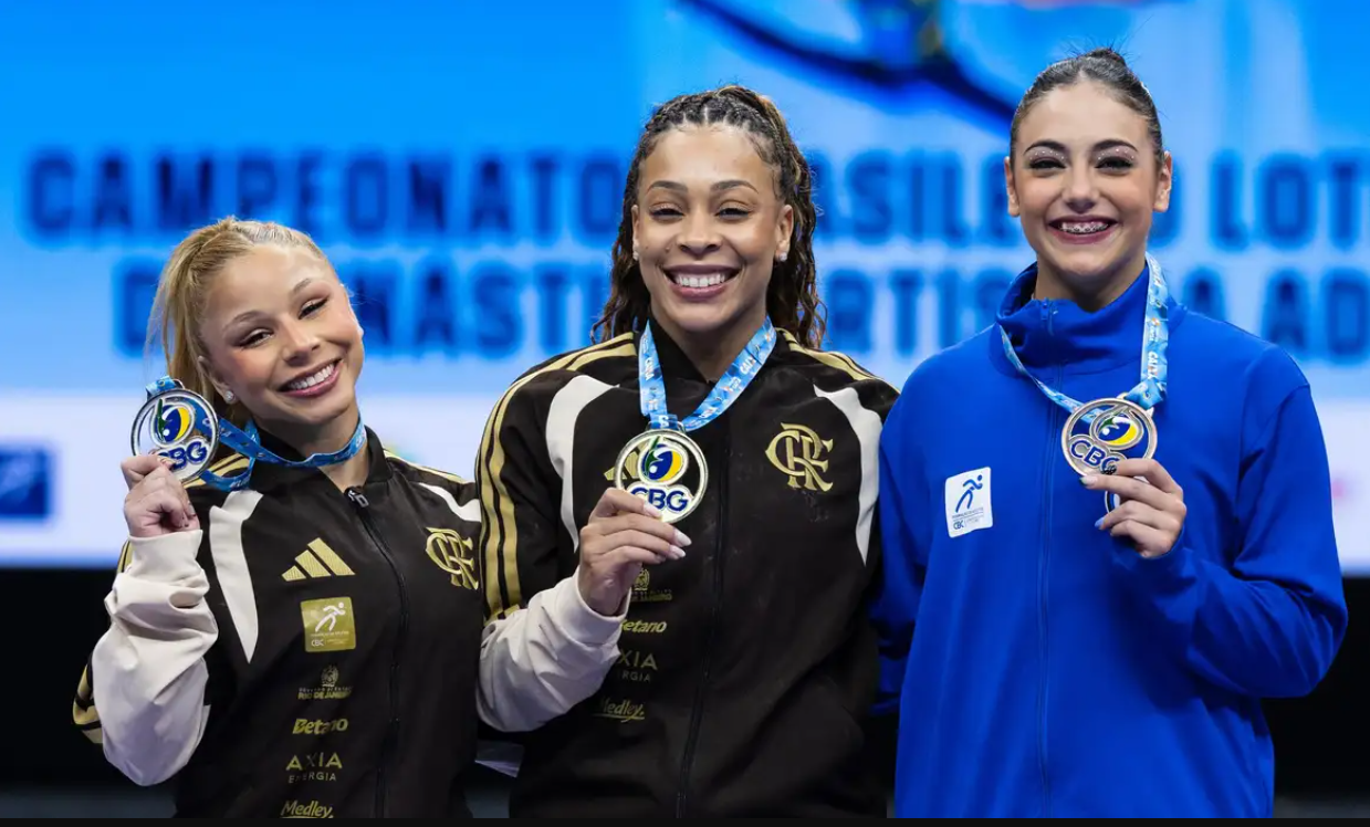 Lorrane Oliveira e Caio Souza são ouro no Brasileiro de Ginástica