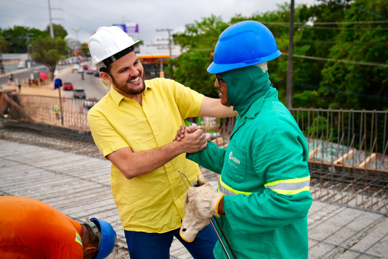 Prefeito Renato Junior vistoria obra do complexo viário ‘Passarão’ e destaca avanço acelerado da concretagem dos tabuleiros