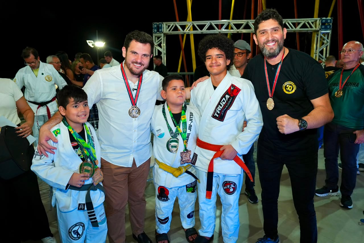 Prefeito Renato Junior participa do Jubileu de Ouro do Jiu-Jítsu e anuncia ampliação para 150 atletas beneficiados com apoio para competições