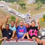 Em Presidente Figueiredo, Roberto Cidade mobiliza apoiadores durante megacarreata
