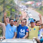 Adjuto Afonso participa de carreata em Iranduba ao lado de Roberto Cidade