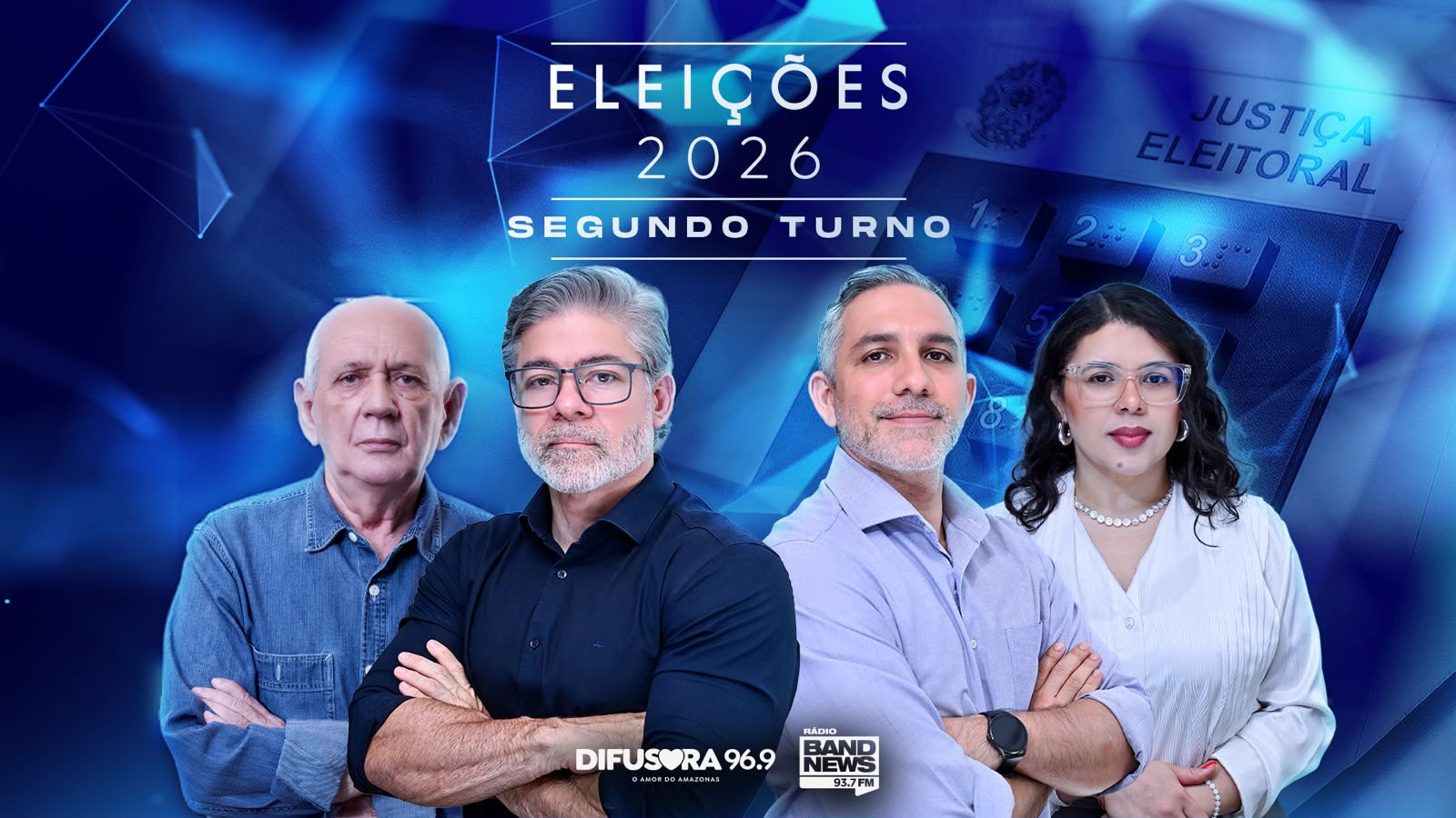 Eleições 2026: 2º turno terá megacobertura em tempo real na Difusora e na BandNews Difusora