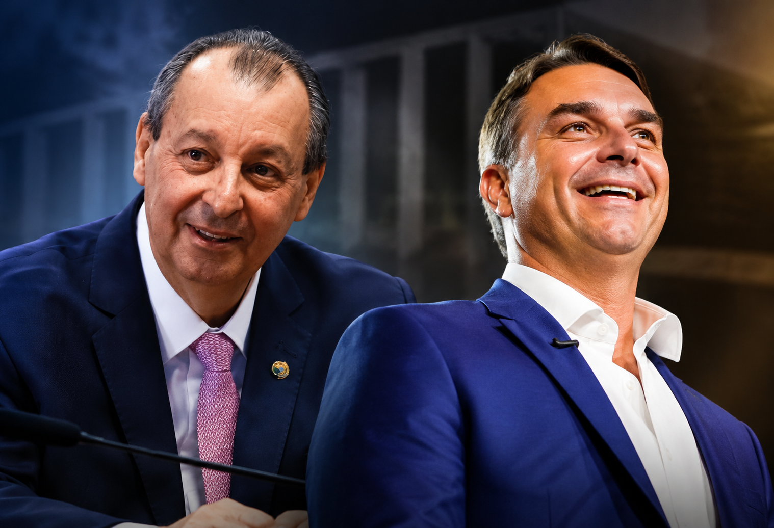 Silêncio de Flávio Bolsonaro sobre Omar Aziz em Manaus reforça sinais de proximidade entre os dois