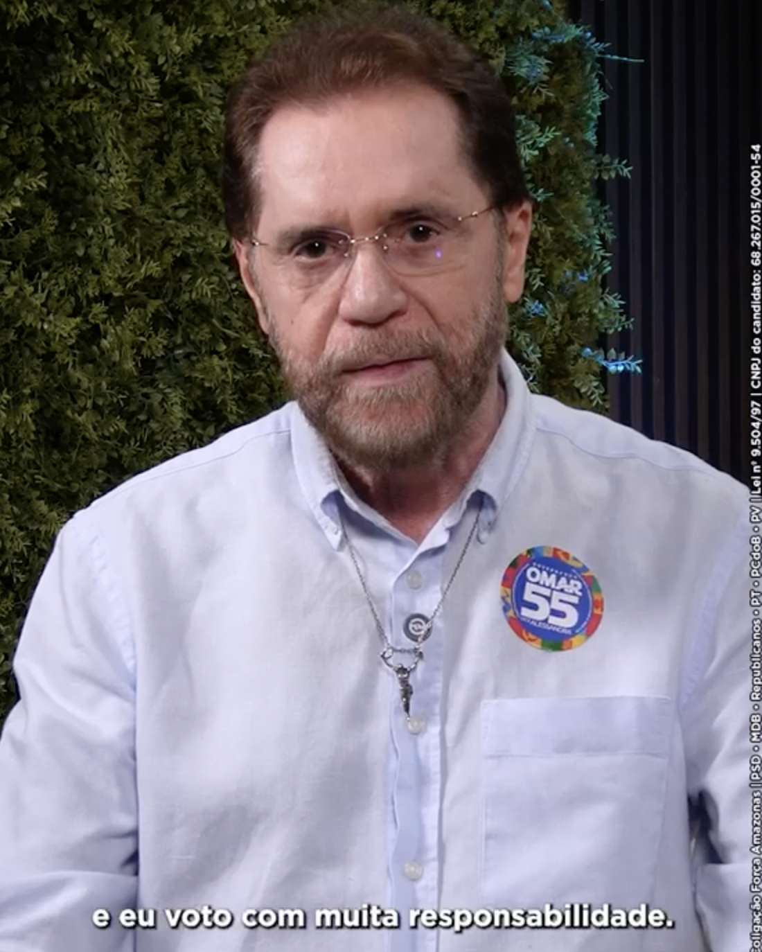 Plínio Valério declara apoio a Omar Aziz: “Voto pela competência”